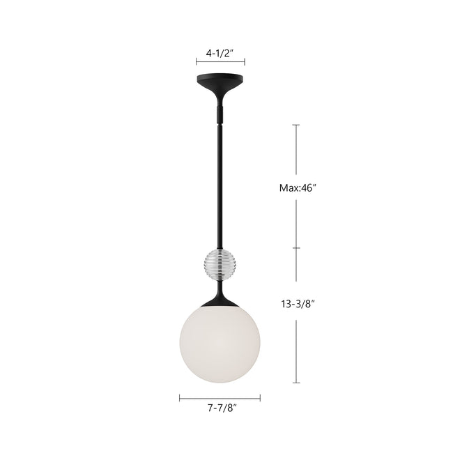 Celia 8" Pendant - dimension drawing 1 [Alora-PD415308BGOP|CUSTOM|1]