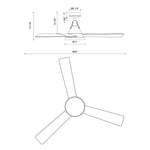 Archer 54" LED Ceiling Fan - dimension drawing [Alora-CF584054MB|CUSTOM|1]