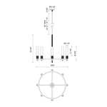 Rue 38" 8-Light Chandelier - dimension drawing 2 [Alora-CH416108BG|CUSTOM|2]