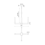 Claire Chandelier - dimension drawing 2 [Alora-CH607225AG|CUSTOM|2]