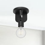 Claire Semi-Flush Mount - room setting, Matte Black [Alora-SF607001MB|CUSTOM|1]
