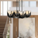 Colette LED Chandelier - room setting, Urban Bronze/Alabaster [Alora-CH362423UBAR-UNV|CUSTOM|1]