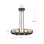 Colette LED Chandelier - dimension drawing [Alora-CH362627UBAR-UNV|CUSTOM|1]