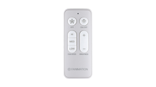 Fanimation CR530 Hand‑Held Remote and Receiver for AC Ceiling Fans – 3‑Speed Non‑Reversing Fan Control with Light Dimming