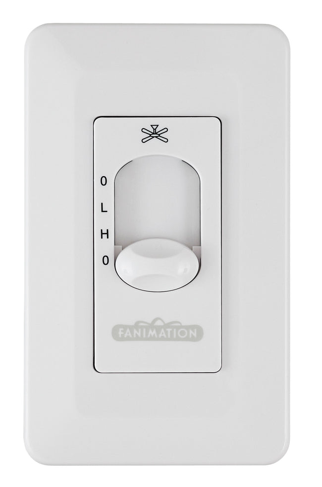 Fanimation CW3WH Wall Control Non-Reversing - Fan Speed Only - WH: product photo [Fanimation-CW3WH|CUSTOM|1]