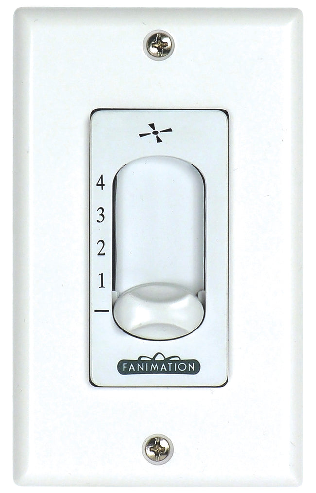 Fanimation CW40 4-speed wall control, white: product photo [Fanimation-CW40|CUSTOM|1]