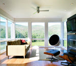 Modern Fan Co Cirrus DC 50" Flush Mount Ceiling Fan - Damp Rated - photo (Cirrus_Flush_116.jpg) [Modern Fan Co-CIR-FM-GW-50-WH-NL-WC|CUSTOM|3]
