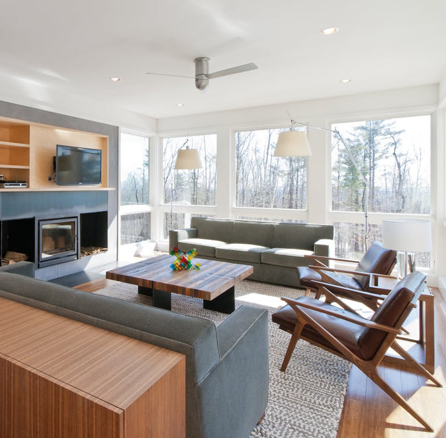 Modern Fan Co Cirrus DC 50" Flush Mount Ceiling Fan - Damp Rated - photo (Cirrus_Flush_119A.jpg) [Modern Fan Co-CIR-FM-GW-50-WH-NL-WC|CUSTOM|7]