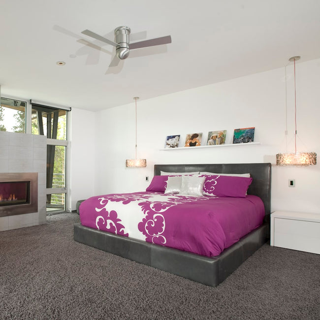 Modern Fan Co Cirrus DC 50" Flush Mount Ceiling Fan - Damp Rated - photo (Cirrus_Flush_172.jpg) [Modern Fan Co-CIR-FM-GW-50-WH-NL-WC|CUSTOM|10]