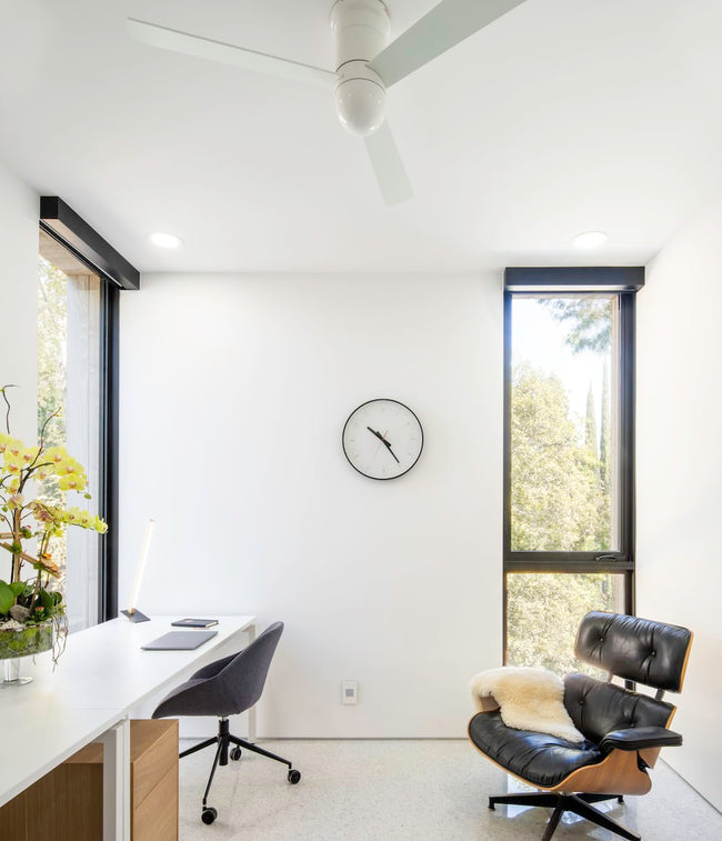 Modern Fan Co Cirrus DC 50" Flush Mount Ceiling Fan - Damp Rated - photo (Cirrus_Flush_304.jpg) [Modern Fan Co-CIR-FM-GW-50-WH-NL-WC|CUSTOM|4]