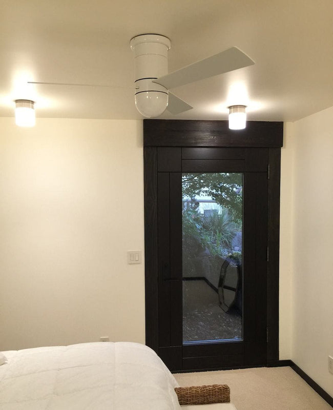 Modern Fan Co Cirrus DC 50" Flush Mount Ceiling Fan - Damp Rated - photo (Cirrus_Flush_306.jpg) [Modern Fan Co-CIR-FM-GW-50-WH-NL-WC|CUSTOM|14]