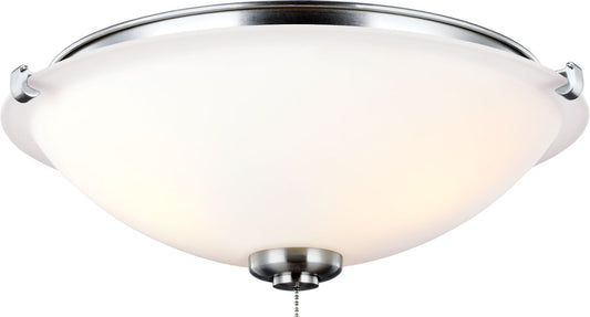Universal Light Kits Downrod by Generation Lighting - 15.75"W x 3.75"H, Brushed Steel with Matte Opal Glass [Generation Lighting-MC247BS|MAIN]