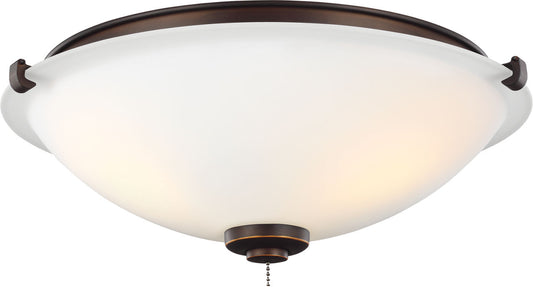 Universal Light Kits Downrod by Generation Lighting - 15.75"W x 3.75"H, Roman Bronze with Matte Opal Glass [Generation Lighting-MC247RB|MAIN]