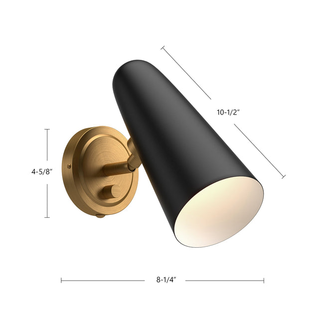Daniel Wall and Vanity Light - dimension drawing 1 [Alora-WV578805MBAG|CUSTOM|1]