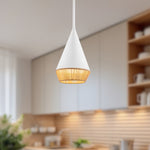 Daphne Pendant - room setting, White/Brown Cotton Rope [Alora-PD633107WHBR|CUSTOM|1]