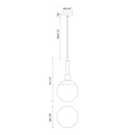 Delilah 10" Pendant - dimension drawing 2 [Alora-PD560510BGCL|CUSTOM|2]
