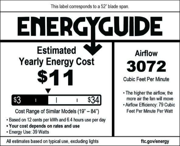 Modern Fan Co Altus 52" Flush Mount Ceiling Fan - Damp Rated - EnergyGuide label (EGL_AltusFlush_52.jpeg) [Modern Fan Co-ALT-FM-GW-52-WH-NL-001|CUSTOM|9]