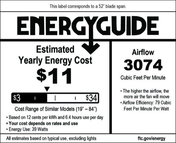 Modern Fan Co Ball 52" Flush Mount Ceiling Fan - Damp Rated - EnergyGuide label (EGL_BallFlush_52.jpeg) [Modern Fan Co-BAL-FM-GW-52-WH-NL-001|CUSTOM|10]