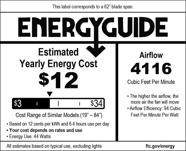 Modern Fan Co Torsion 62" Ceiling Fan - Damp Rated - EnergyGuide label (EGL_Torsion_62.jpg) [Modern Fan Co-TOR-GW-62-WH-NL-001|CUSTOM|20]