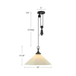 Ellen 20" Pendant - dimension drawing [Alora-PD447120BGWL|CUSTOM|1]