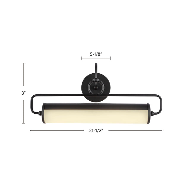 Ellen 21" LED Picture Light - dimension drawing [Alora-PL447120BG|CUSTOM|1]