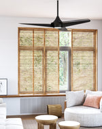 Emiko 56" LED Ceiling Fan - room setting, Matte Black [Alora-CF523056MB|CUSTOM|3]