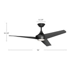 Emiko 56" LED Ceiling Fan - dimension drawing 1 [Alora-CF523056MB|CUSTOM|1]