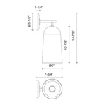 Emil Wall and Vanity Light - dimension drawing 2 [Alora-WV542007AGWT|CUSTOM|2]