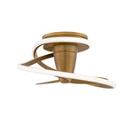 Modern Forms Veloce 28" Flush Mount Ceiling Fan with Light, Aged Brass, view 2 [Modern Forms Fans-FH-D2402-28L-AB|CUSTOM|1]