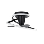 Modern Forms Veloce 28" Flush Mount Ceiling Fan with Light, Black, view 2 [Modern Forms Fans-FH-D2402-28L-BK|CUSTOM|1]