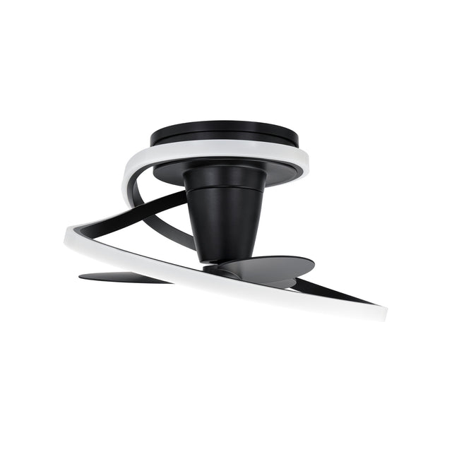 Modern Forms Veloce 28" Flush Mount Ceiling Fan with Light, Black, view 2 [Modern Forms Fans-FH-D2402-28L-BK|CUSTOM|1]