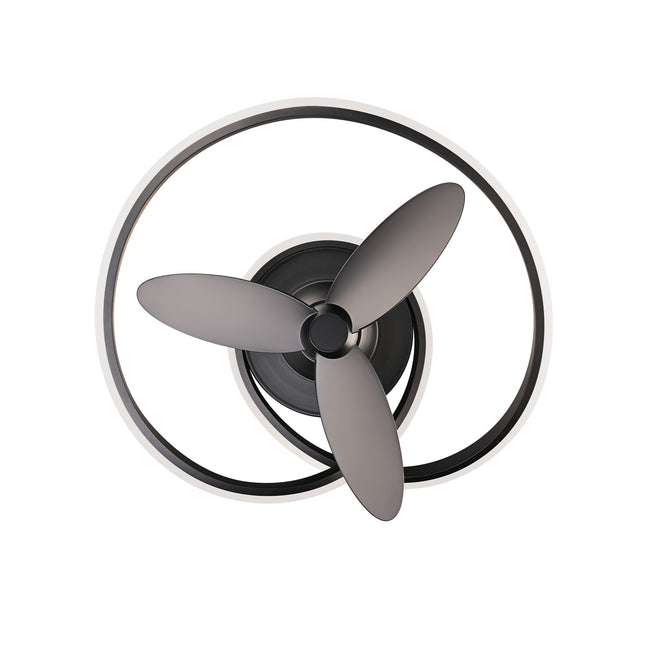 Modern Forms Veloce 28" Flush Mount Ceiling Fan with Light, Black, view 3 [Modern Forms Fans-FH-D2402-28L-BK|CUSTOM|2]