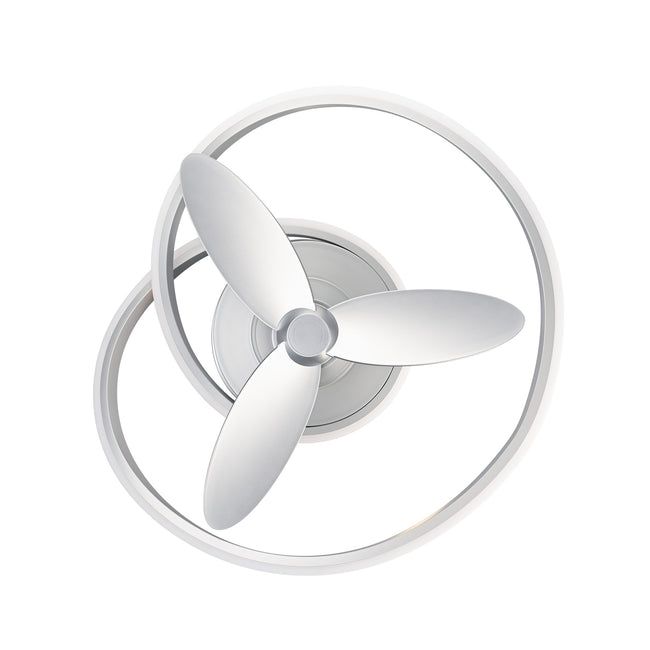 Modern Forms Veloce 28" Flush Mount Ceiling Fan with Light, Titanium Silver, view 3 [Modern Forms Fans-FH-D2402-28L-TT|CUSTOM|2]