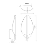 Flora 7" LED Wall and Vanity Light - dimension drawing [Alora-WV321101NB|CUSTOM|1]