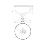 Lancaster Flush Mount - dimension drawing 2 [Alora-FM461102AG|CUSTOM|2]
