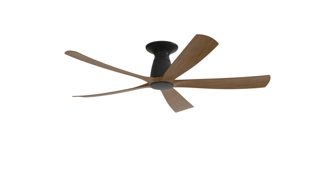 Fanimation Kute5 52 inch ceiling fan, Black with Koa blades, close-to-ceiling mount (CCK8534) [Fanimation-FPD5534BLK|CUSTOM|3]