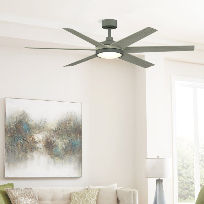 Fanimation FPD6605AGP Brawn 64" Ceiling Fan, Antique Graphite: shown in a room setting [Fanimation-FPD6605AGP|CUSTOM|1]