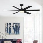 Fanimation FPD6605BL Brawn 64" Ceiling Fan, Black: shown in a room setting [Fanimation-FPD6605BL|CUSTOM|1]
