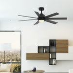 Fanimation FPD6865BLW Pendry 56 56" Ceiling Fan, Black: shown in a room setting [Fanimation-FPD6865BLW|CUSTOM|1]