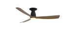 Fanimation FPD8534BLK Kute 52 52" Ceiling Fan, Black with Koa blades: shown with the LK8534 light kit, flush mounted with the CCK8534 kit [Fanimation-FPD8534BLK|CUSTOM|6]