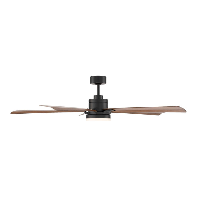 Modern Forms Radiant 64" Ceiling Fan with Light, Matte Black/Distressed Koa, view 2 [Modern Forms Fans-FR-D2603-64A-MB/DK|CUSTOM|1]
