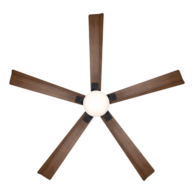 Modern Forms Radiant 64" Ceiling Fan with Light, Matte Black/Distressed Koa, view 3 [Modern Forms Fans-FR-D2603-64A-MB/DK|CUSTOM|2]