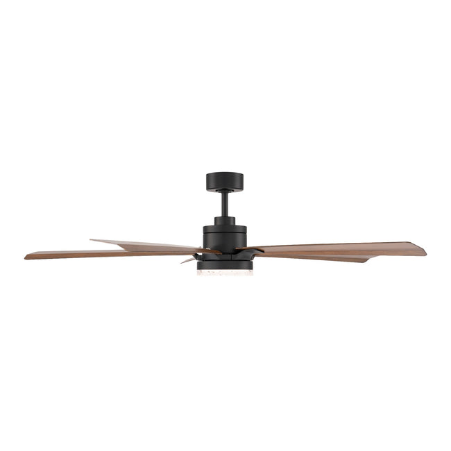 Modern Forms Radiant 64" Ceiling Fan with Light, Matte Black/Distressed Koa, view 2 [Modern Forms Fans-FR-D2603-64C-MB/DK|CUSTOM|1]
