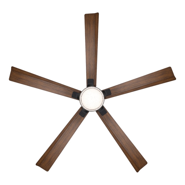 Modern Forms Radiant 64" Ceiling Fan with Light, Matte Black/Distressed Koa, view 3 [Modern Forms Fans-FR-D2603-64C-MB/DK|CUSTOM|2]