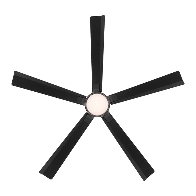 Modern Forms Radiant 64" Ceiling Fan with Light, Matte Black, view 3 [Modern Forms Fans-FR-D2603-64L-MB|CUSTOM|2]