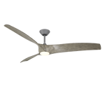 Modern Forms Fans Zephyr 72" 3-Blade Ceiling Fan with Light - 6-Speed Quiet DC Motor, Aerodynamically Silent Blades, Wet Rated, ENERGY STAR® Certified