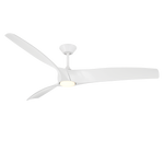 Modern Forms Fans Zephyr 72" 3-Blade Ceiling Fan with Light - 6-Speed Quiet DC Motor, Aerodynamically Silent Blades, Wet Rated, ENERGY STAR® Certified