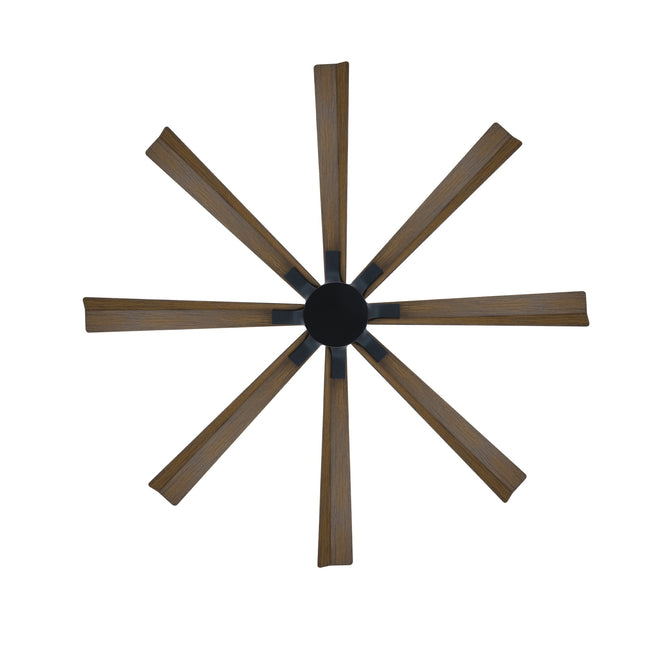 Modern Forms Size Matters 65" Ceiling Fan, Matte Black/Distressed Koa, view 3 [Modern Forms Fans-FR-W2403-65-MB/DK|CUSTOM|2]