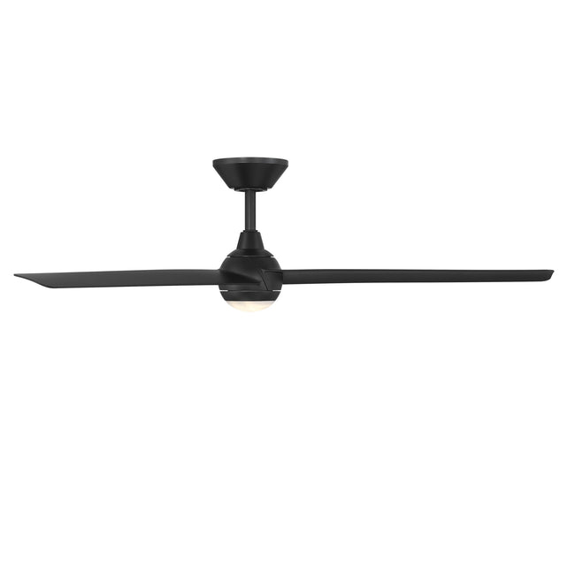 Modern Forms Pisces 54" Ceiling Fan with Light, Matte Black, view 2 [Modern Forms Fans-FR-W2503-54L-MB|CUSTOM|1]