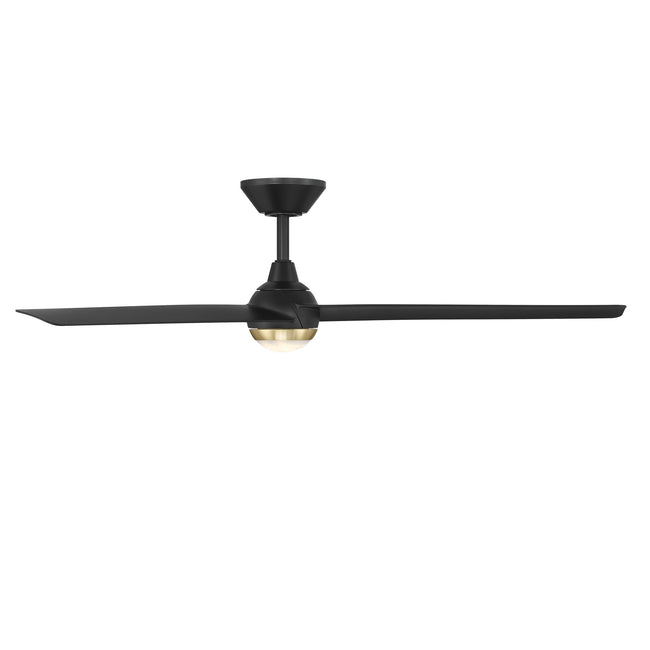 Modern Forms Pisces 54" Ceiling Fan with Light, Soft Brass/Matte Black, view 2 [Modern Forms Fans-FR-W2503-54L-SB/MB|CUSTOM|1]